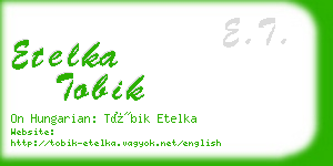 etelka tobik business card